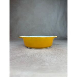 Vintage Pyrex 471 Solid Orange Gold Bowl Dish